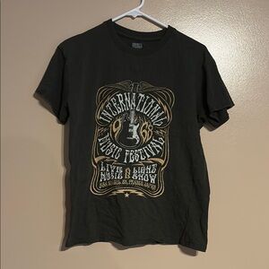 Dark gray Short Sleeve Tee with Vintage Graphic